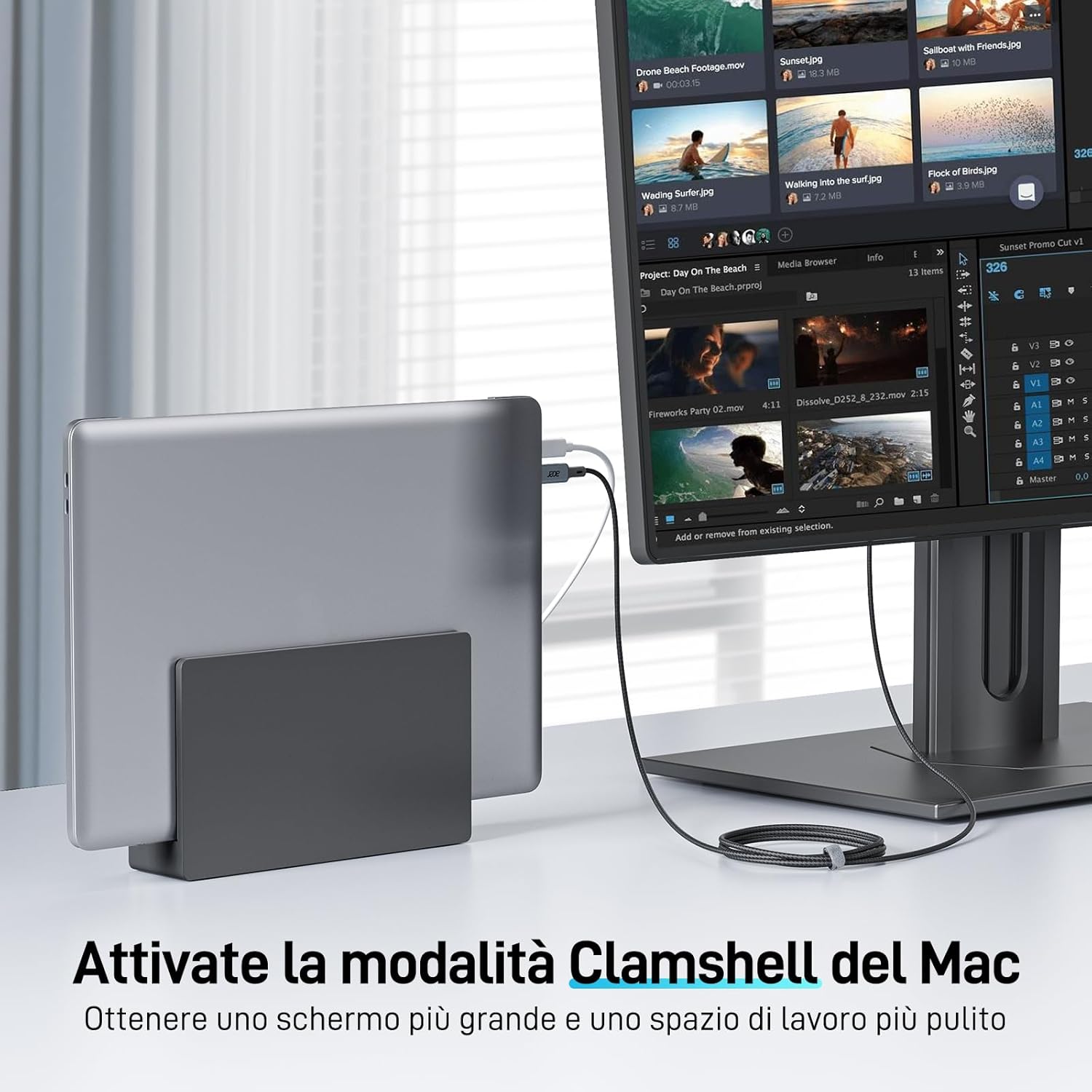 Thumbnail 6 de Cavo USB-C a HDMI 4K@60Hz Acer Thunderbolt 4 2m — compatibile con iPhone, MacBook, Surface e altro