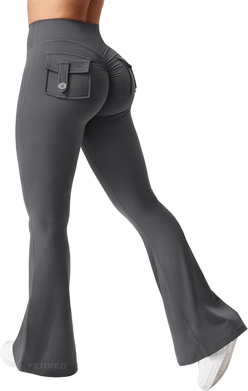 Detalle 1 de YEOREO CoreFlex Flare Leggings with Pockets for Women