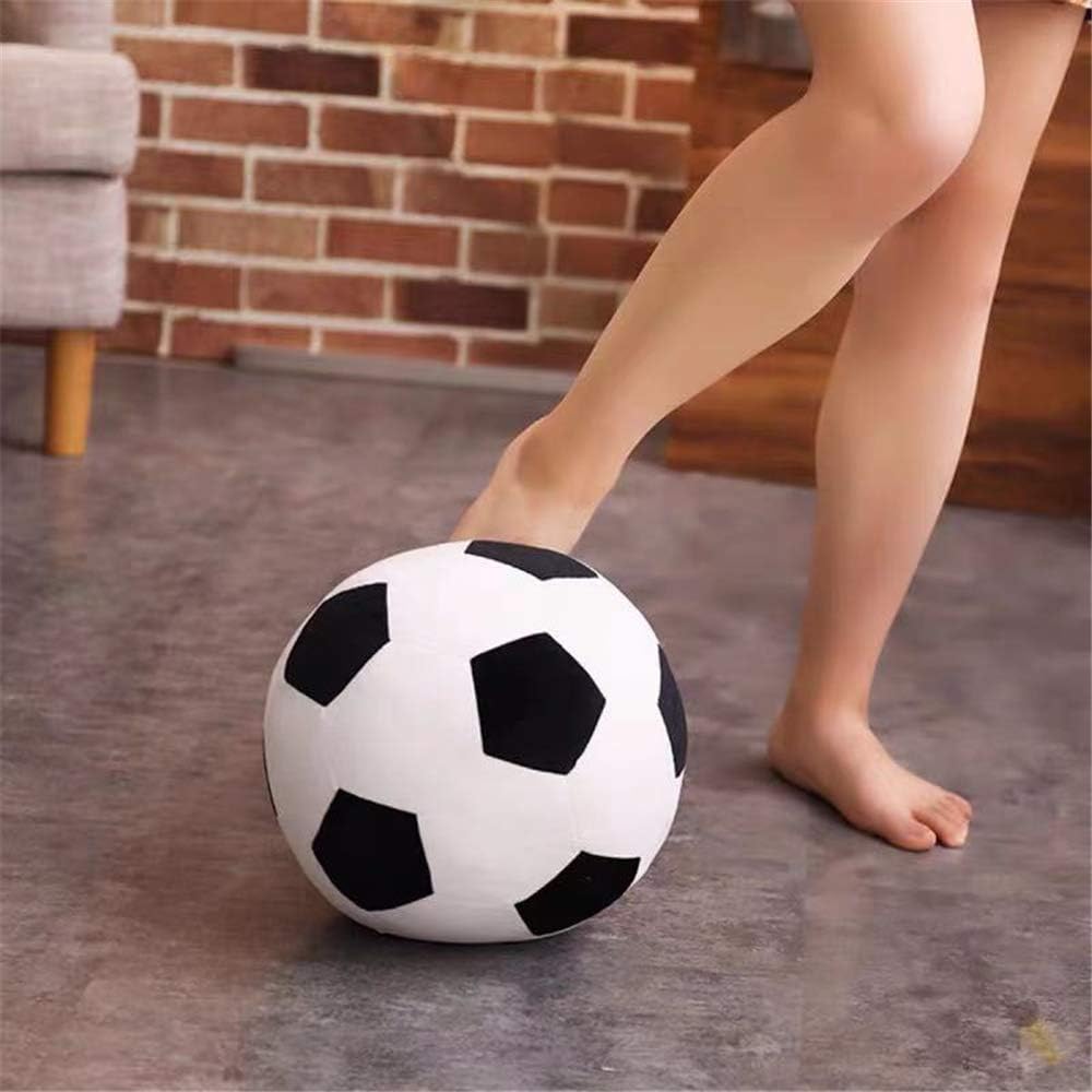 Thumbnail 4 de Plush Soccer Balls Fluffy Stuffed Toy Soccer Ball Plush Pillow (Black/White, 11.8in/30cm)