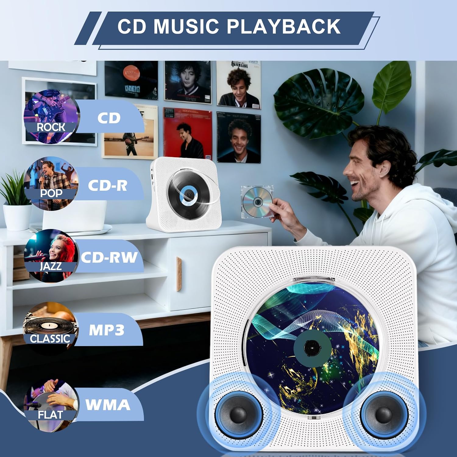 Thumbnail 2 de Reproductor CD Bluetooth con temporizador 70°
