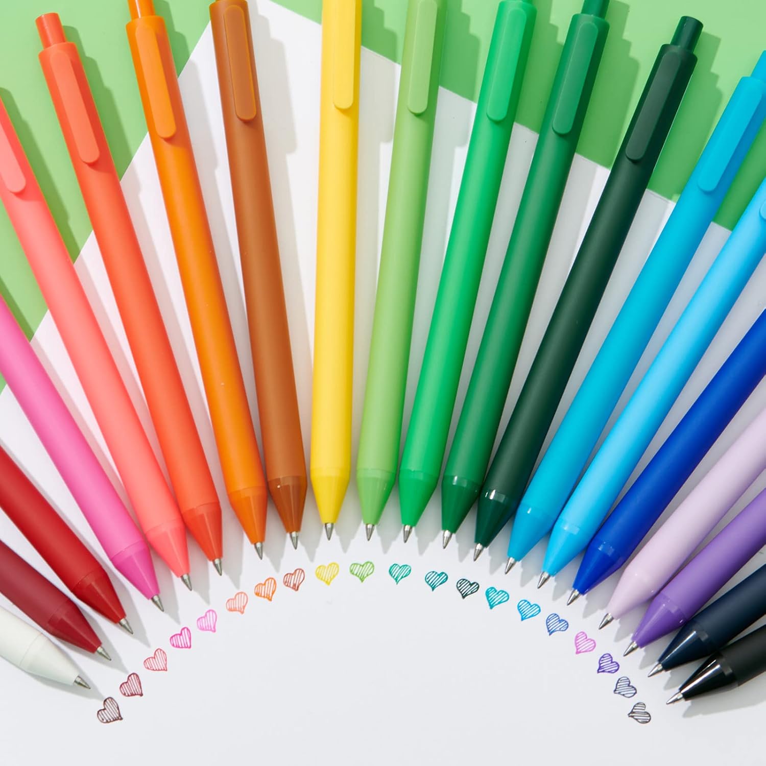 Detalle 2 de Kaco PURE Gel Pens, 20 Assorted Colors, 0.7 mm Retractable Medium Point