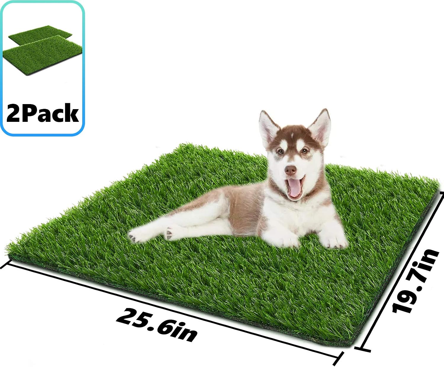 Detalle de SSRIVER 50 x 65cm artificial grass rug turf for dogs (indoor & outdoor potty training)