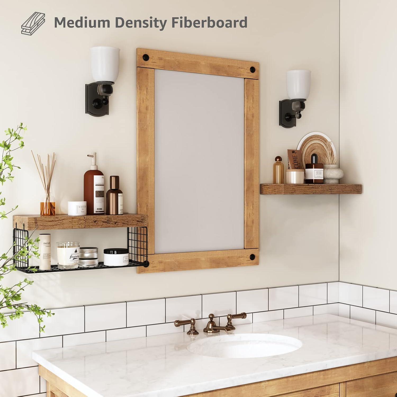 Detalle de QEEIG Bathroom Shelves, 15.7-Inch