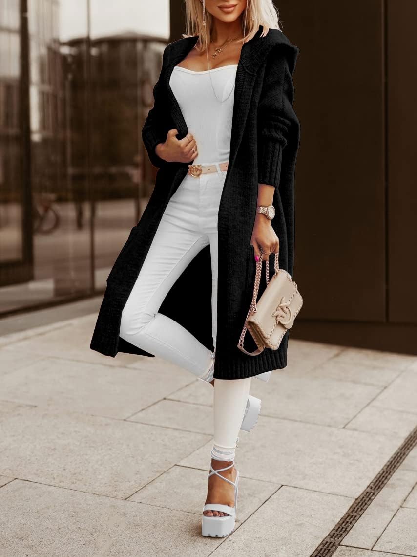 Detalle 2 de Aoysky Womens Long Cable Knit Cardigan Oversized