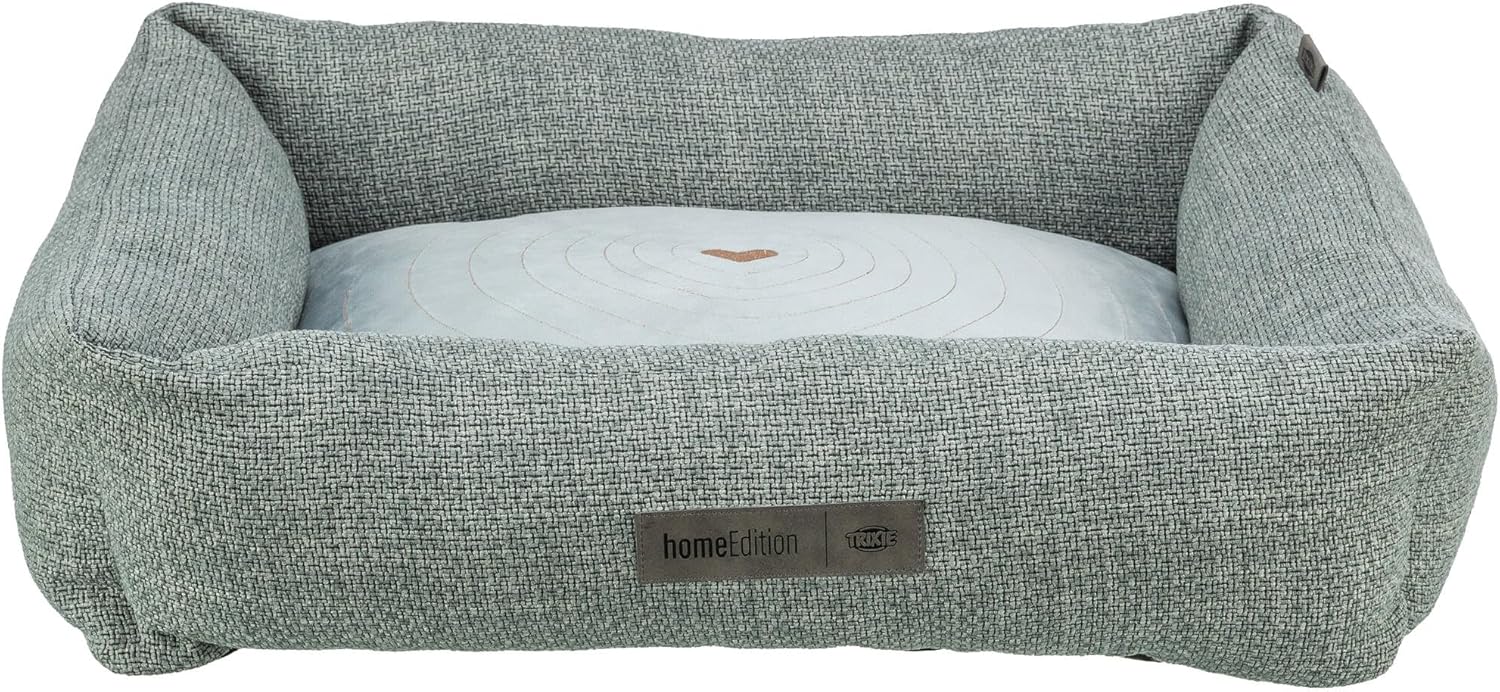 Detalle de TRIXIE Panier Viviana 100x70 cm — Panier chien bleu-gris avec housse velours et coussin intégré