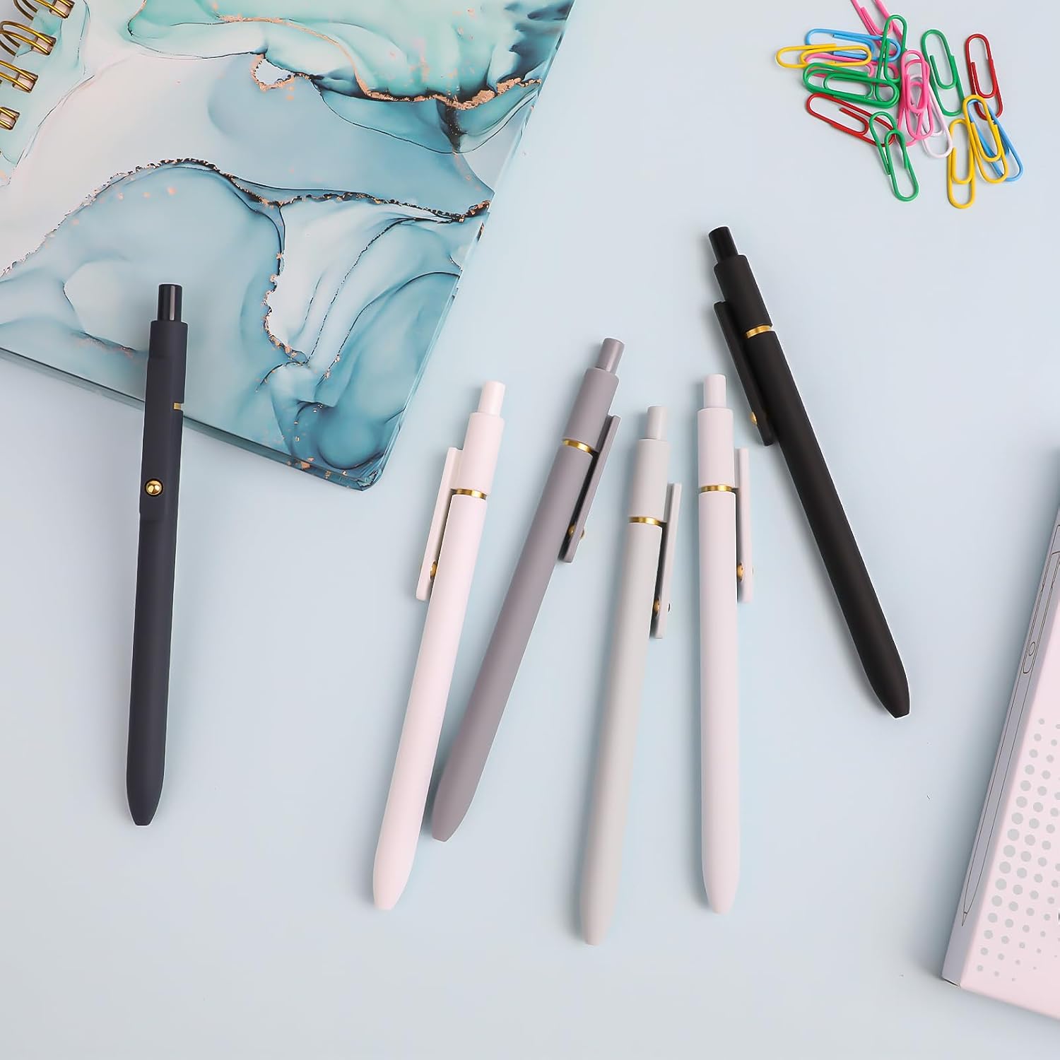 Detalle de Ddaowanx 6 Pcs 0.5mm Quick Dry Black Ink Fine Point Gel Pens
