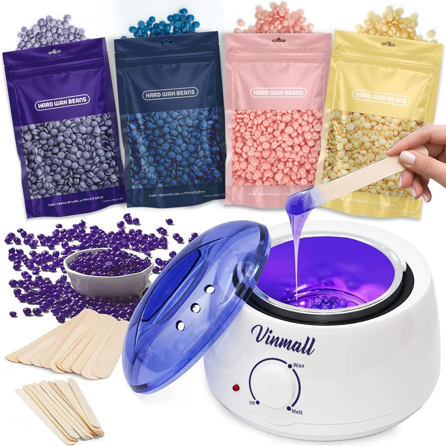 Detalle de Waxing Set Wachsmaschine 400 g Perlen 🎀