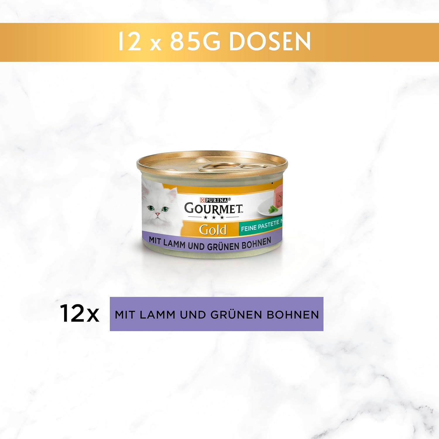 Detalle 2 de Gourmet Gold Feine Pastete 12×85g Katzenfutter 🐱