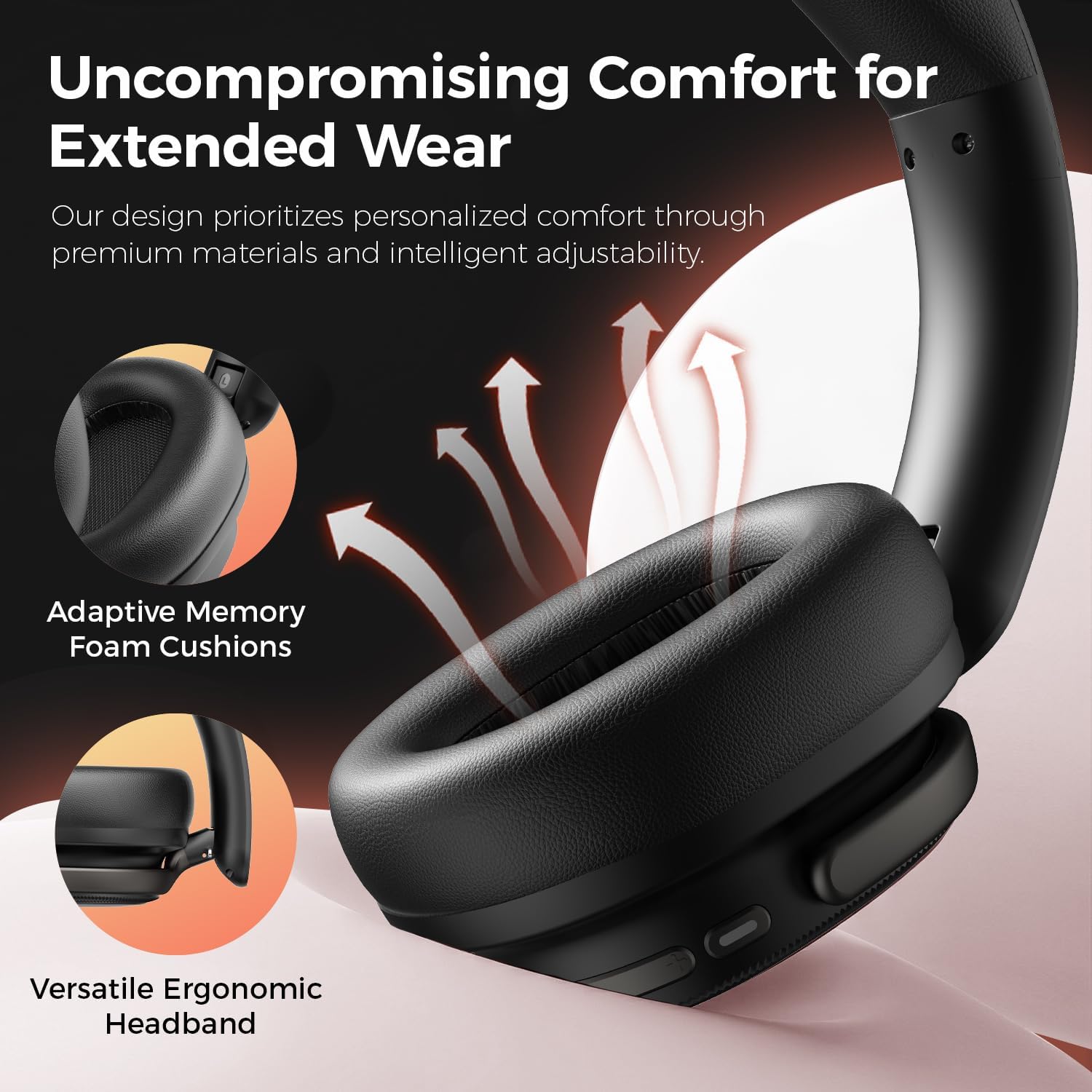 Detalle 2 de Havit SPACE NC01H Hybrid ANC Over-Ear Headphones: UK Review