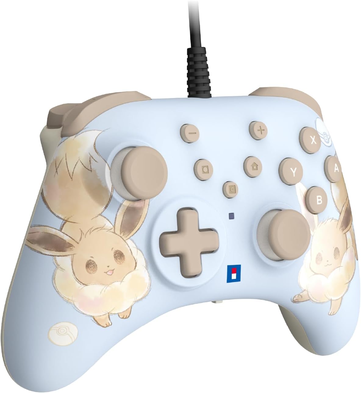 Detalle de HORIPAD Turbo (Eevee) trådbunden handkontroll för Nintendo Switch 2