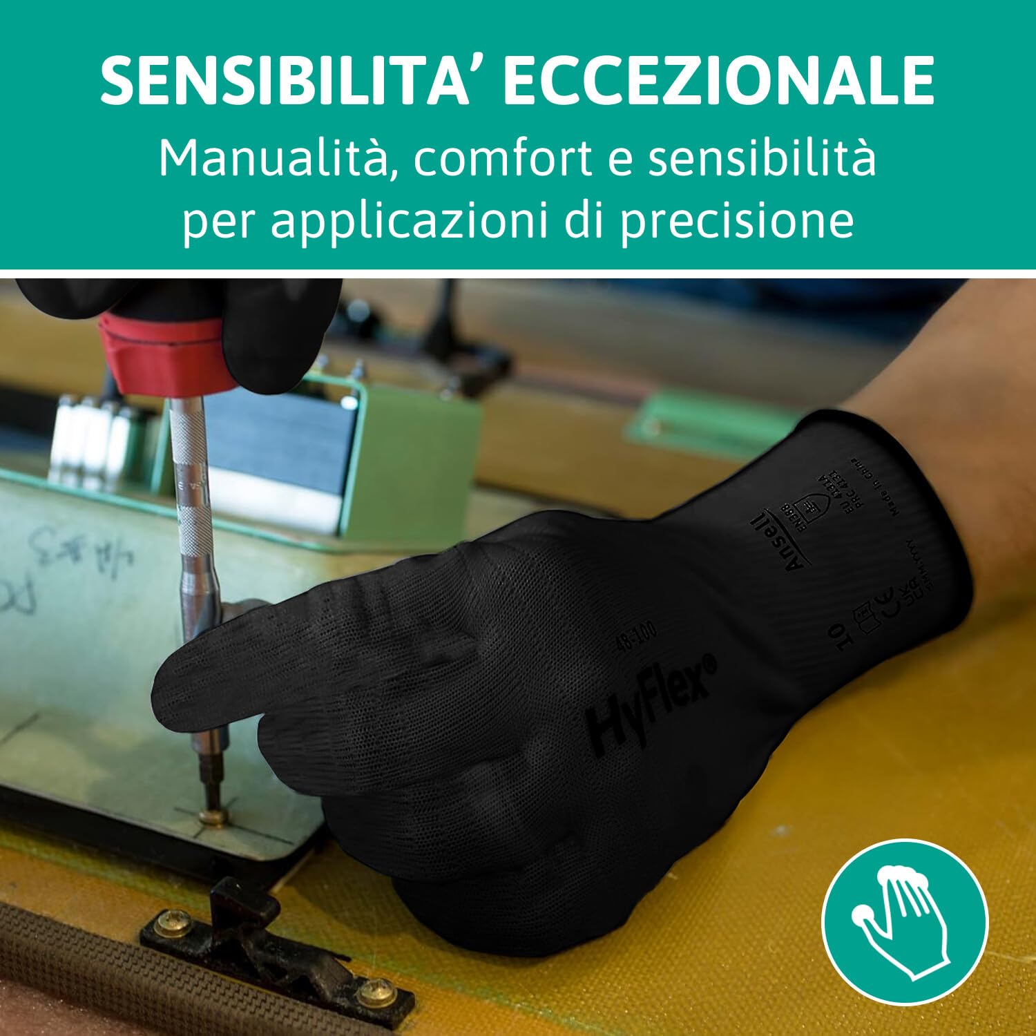 Thumbnail 4 de Ansell HyFlex 48-101 Guanti da lavoro sottili L 12 paia 🧤