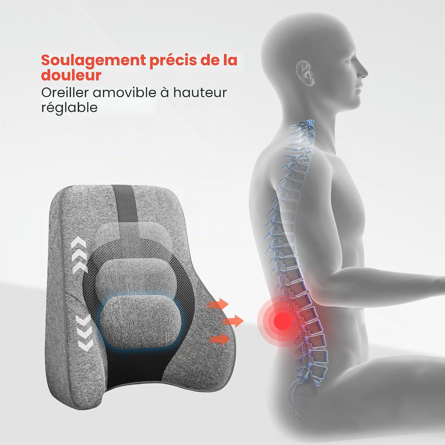 Thumbnail 1 de COMFIER Appareil de massage dos Shiatsu 2 niveaux