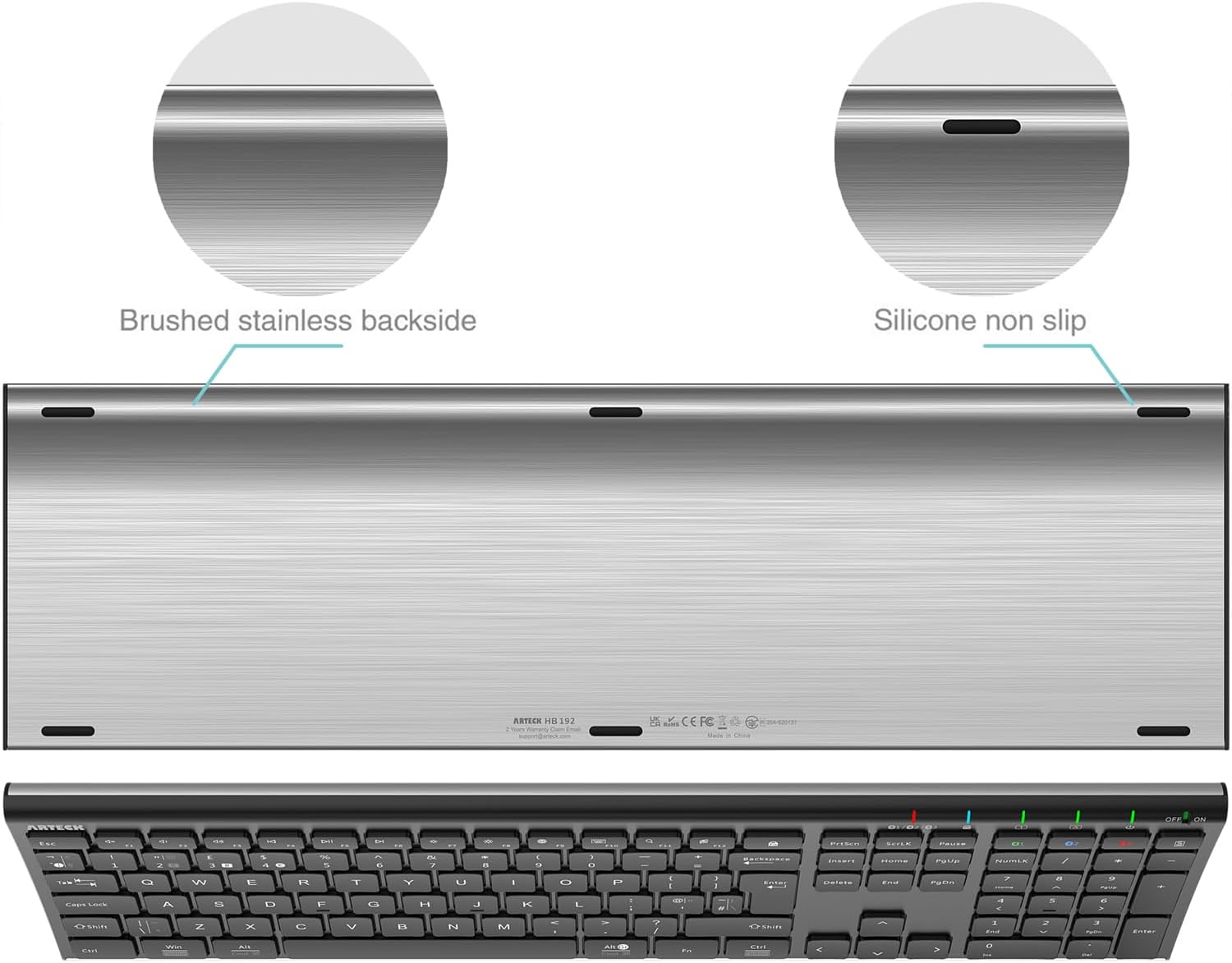 Thumbnail 4 de Arteck Universal Bluetooth Keyboard, 3-device UK