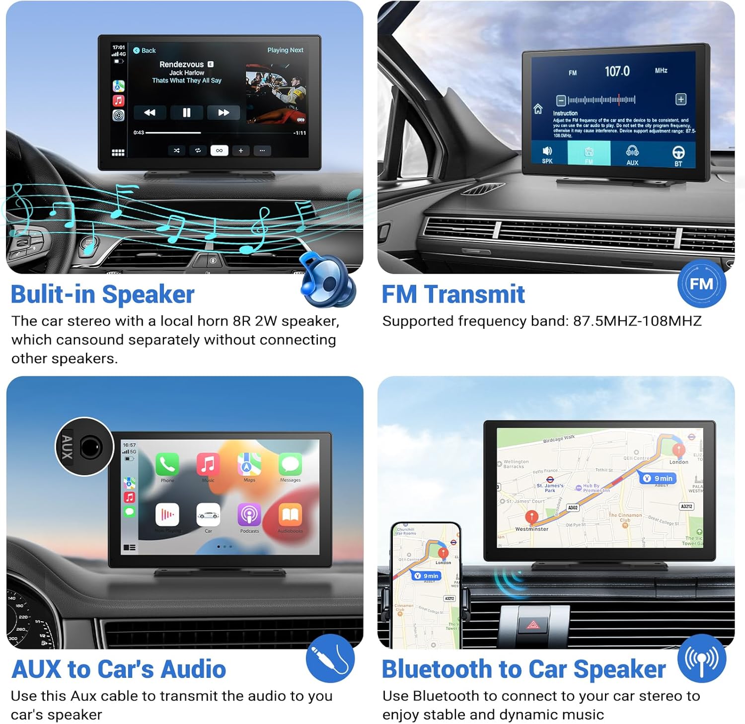 Detalle 2 de HAUXIY Q9S 9" Carplay Screen