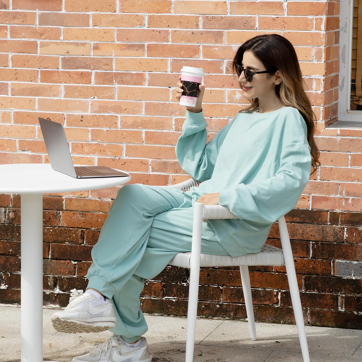 Detalle de Winthome Women's 2-Piece Fleece Sweatsuit Set