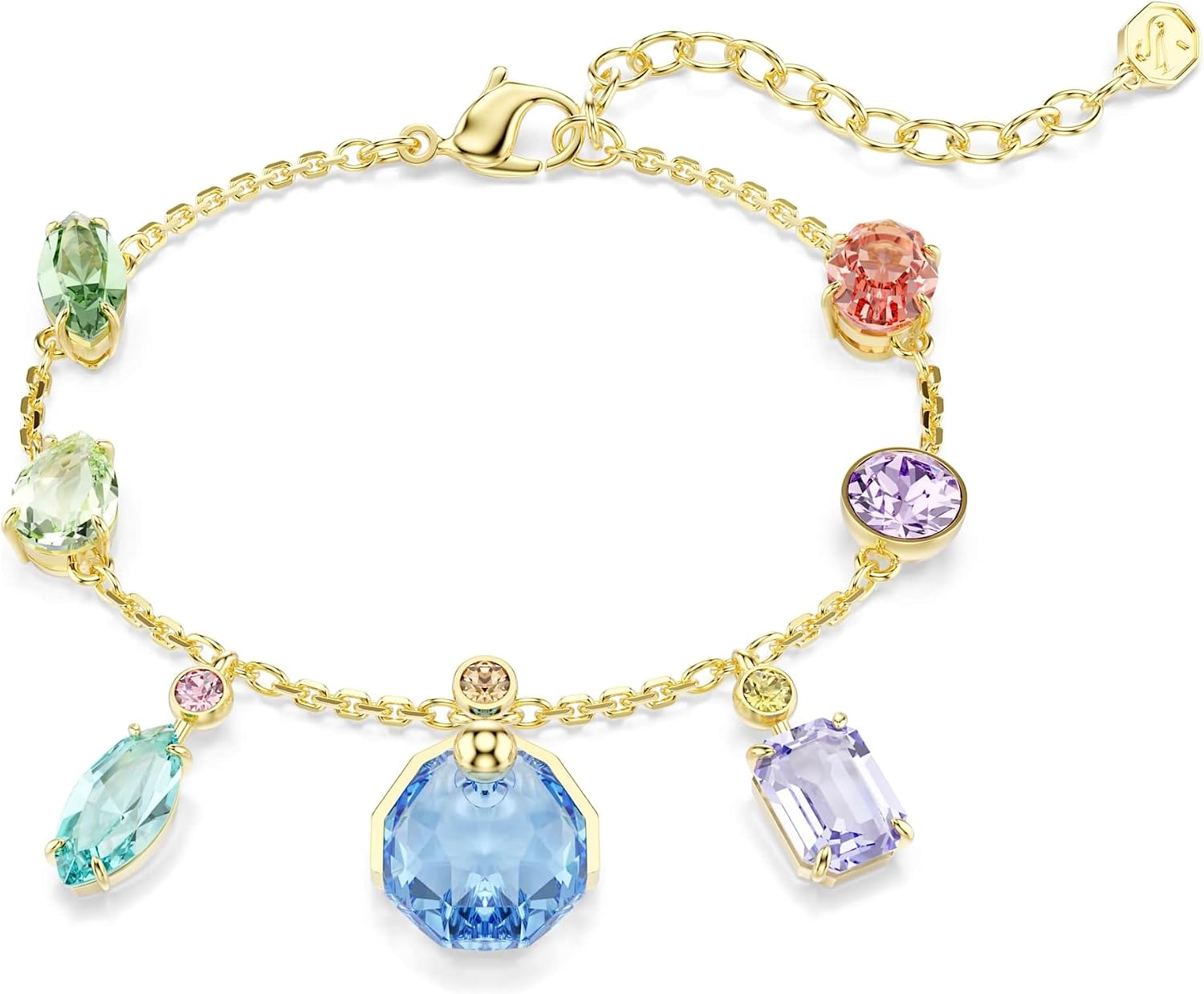 Detalle de Swarovski Bracelet Gema – Multicolore, plaqué or, tailles variées