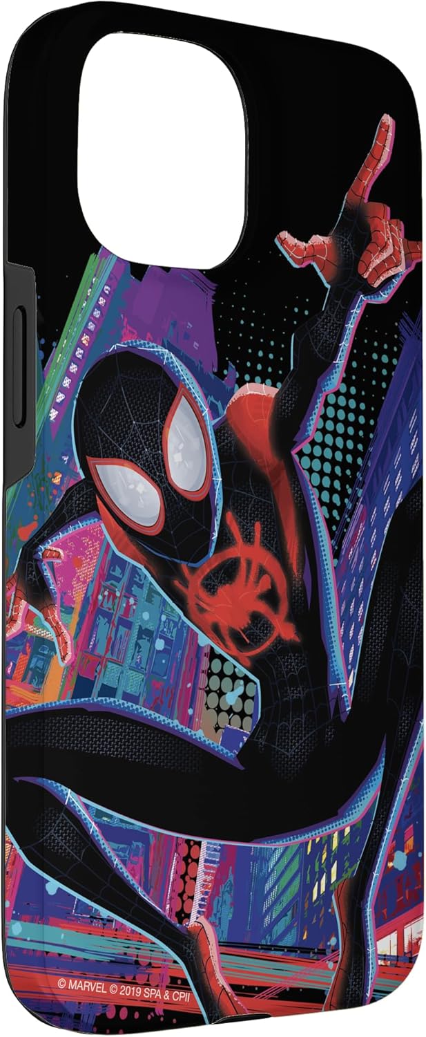 Thumbnail 2 de Marvez Spider-Man dans Le Spider-Verse : Miles Morales City Coque pour iPhone 15