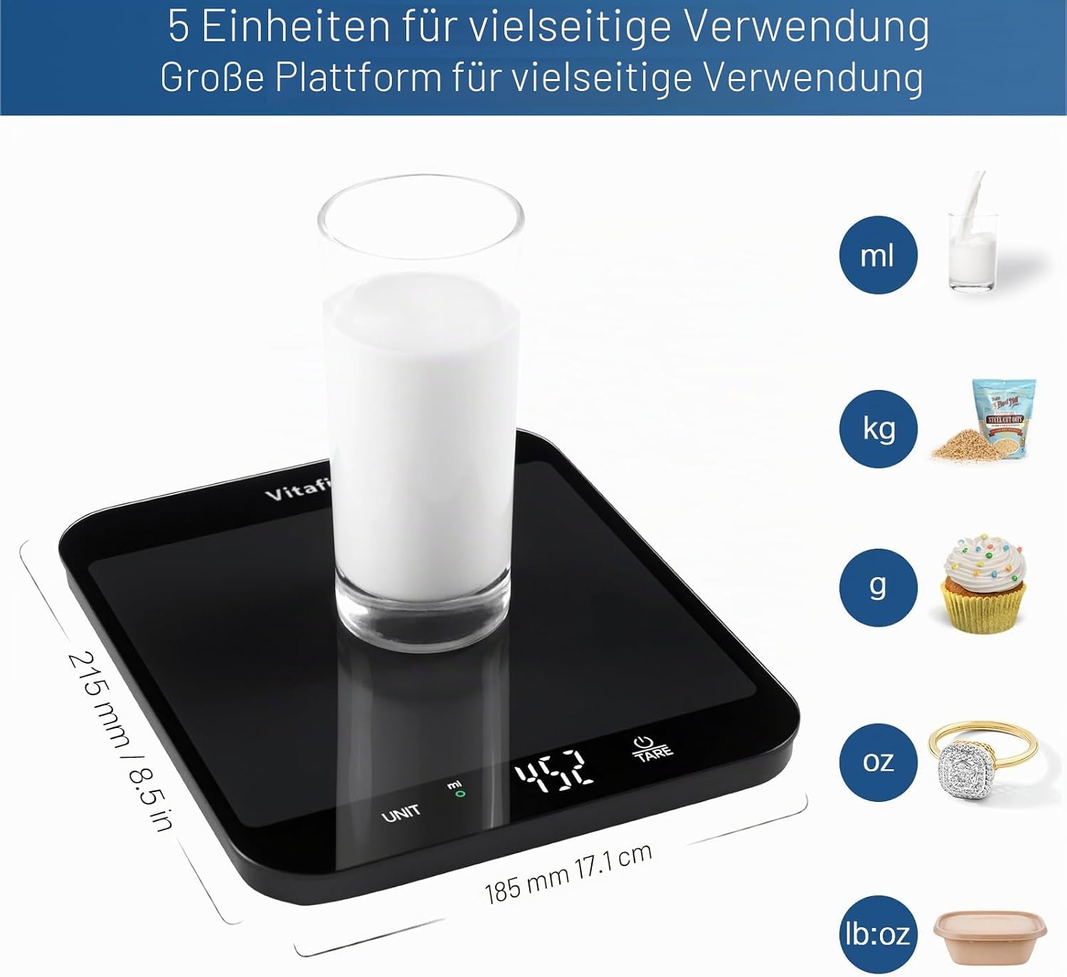 Thumbnail 2 de Vitafit Küchenwaage Digital 15 kg