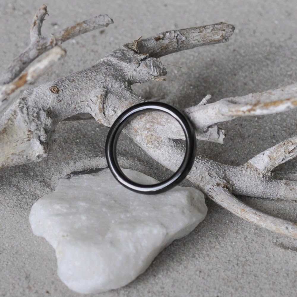 Thumbnail 4 de Bague Anneau de Céramique Noire 3 mm – LES POULETTES BIJOUX