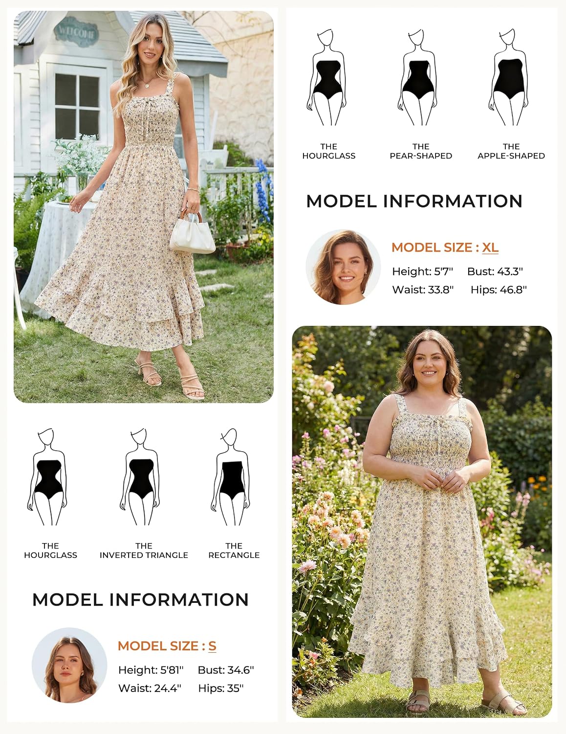 Detalle 2 de GRACE KARIN Women's 2026 Summer Floral Boho Dress: Square Neck, Strapped Maxi for Beach to Party