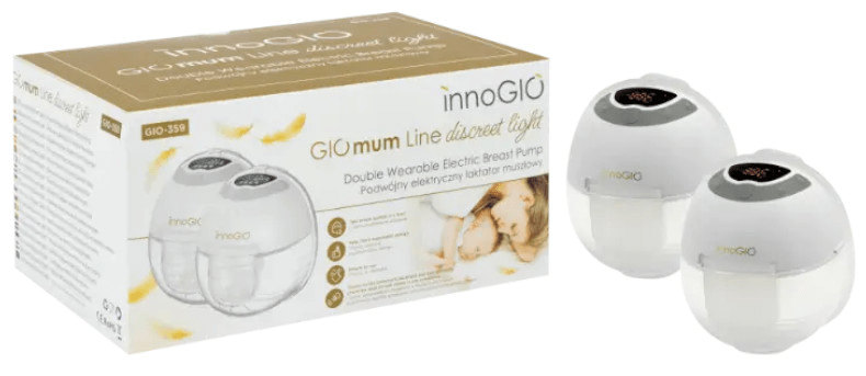 Detalle de InnoGIO GIOmum Line Sacaleches Doble Portátil con Luz