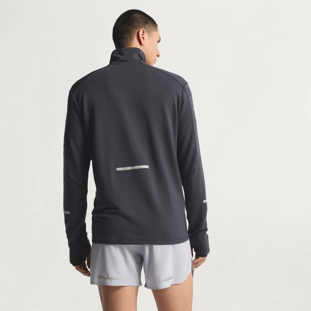 Detalle de Camiseta de running Adi365 CLIMAWARM+ con cremallera hasta el pecho de Adidas