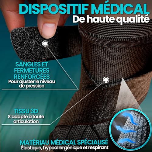 Detalle de NativoDex Chevillère Entorse: Attelle de maintien pour cheville – confort et stabilité