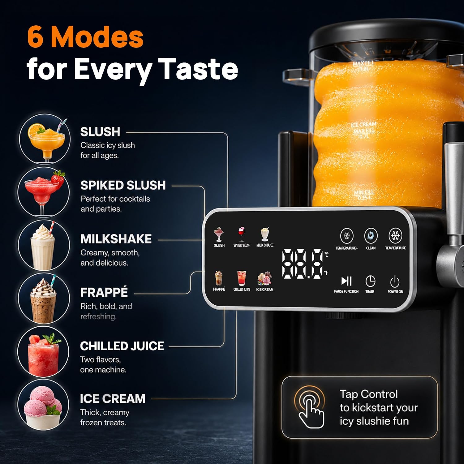 Thumbnail 6 de SiroSage Slushie Machine for Home – 6 Presets, No Ice Needed, 1.2L Capacity