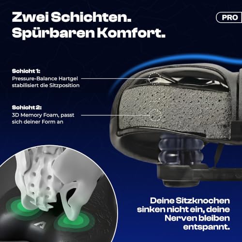 Thumbnail 2 de ALPENSATTEL Ergonomischer Fahrradsattel Komfort PRO mit 3D Memory Foam – universell kompatibel