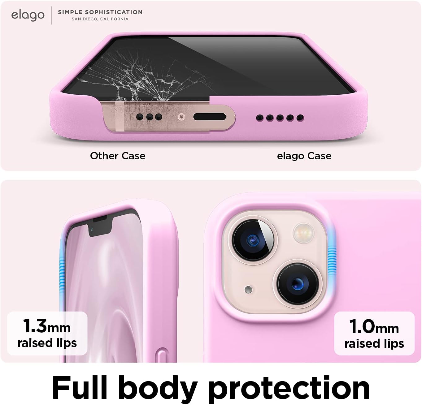 Thumbnail 3 de elago Liquid Silicone Case for iPhone 13 (6.1") in Hot Pink – 3-layer shockproof protection