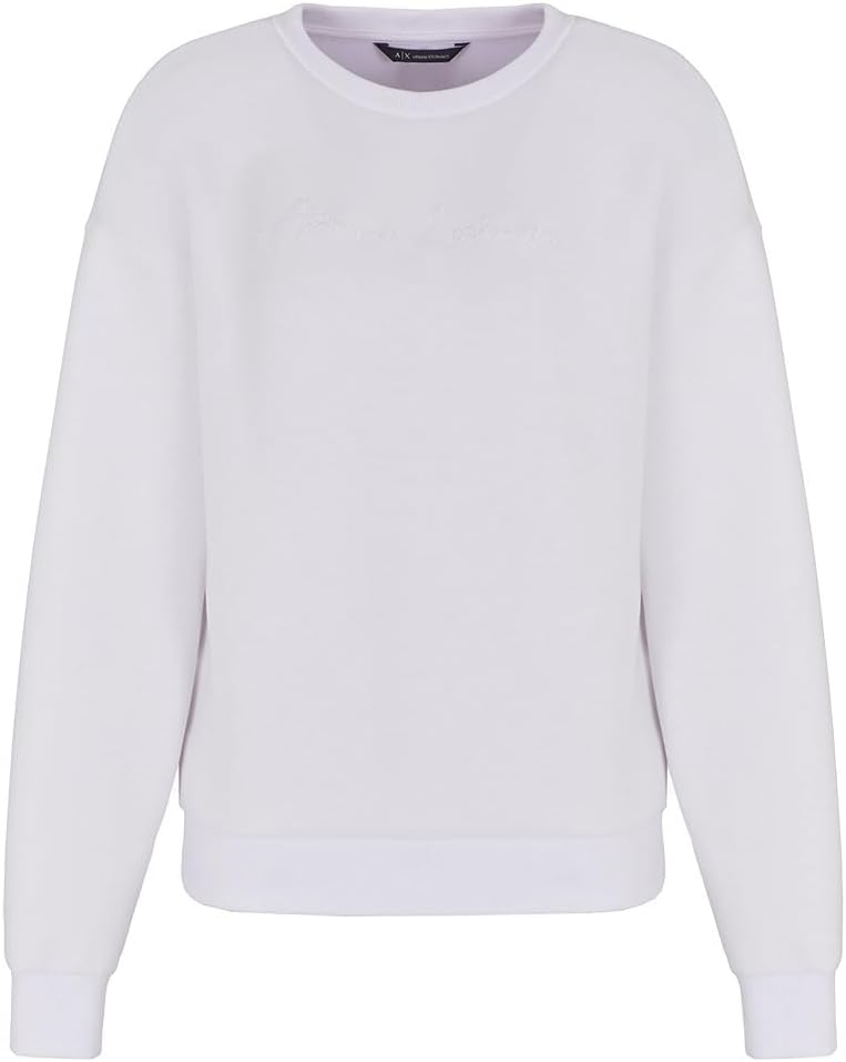 Detalle 2 de Armani Exchange Essential, Embroidered Logo Signature – Sweat-shirt femme à col rond
