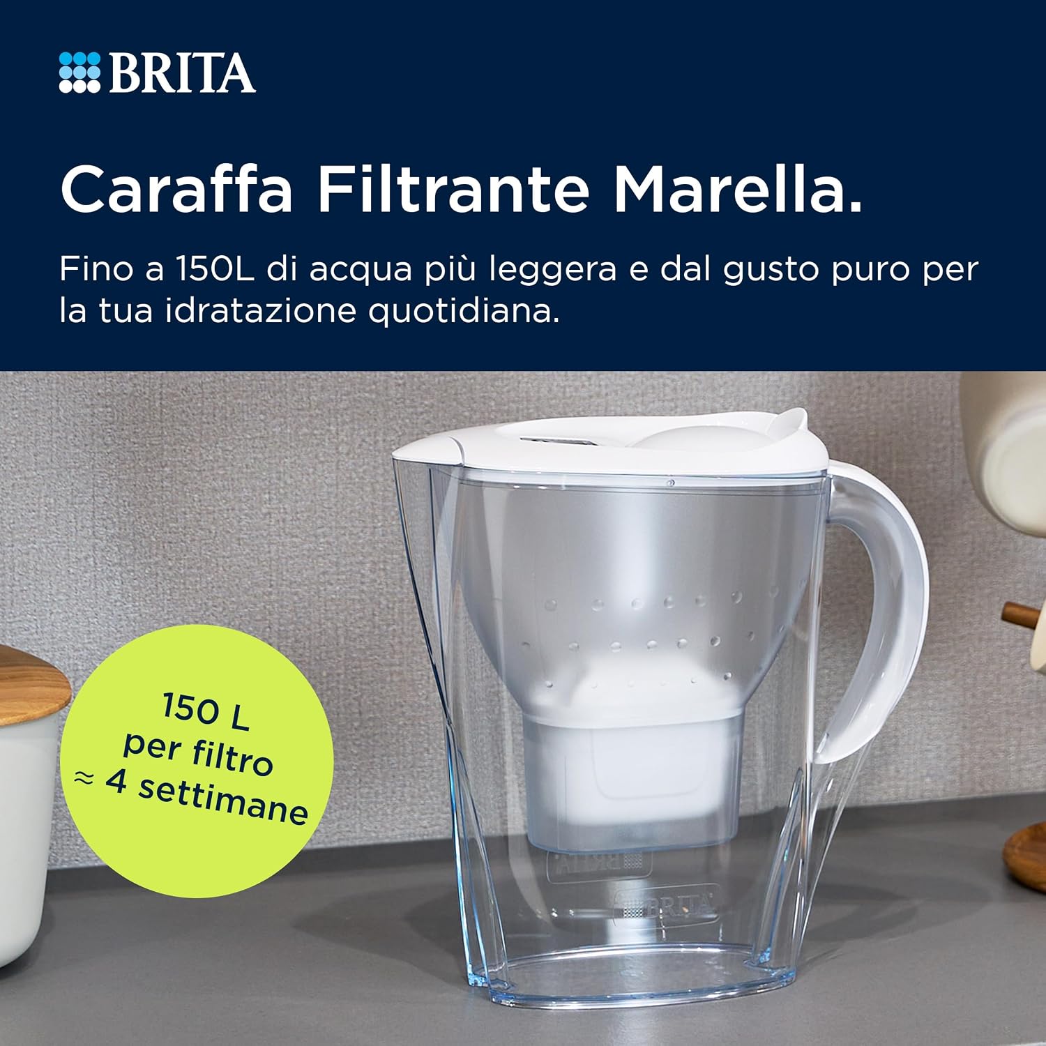Thumbnail 1 de BRITA caraffa filtrante Marella MAXTRA 3x filtri acqua Pure Performance: praticità e filtrazione affidabile