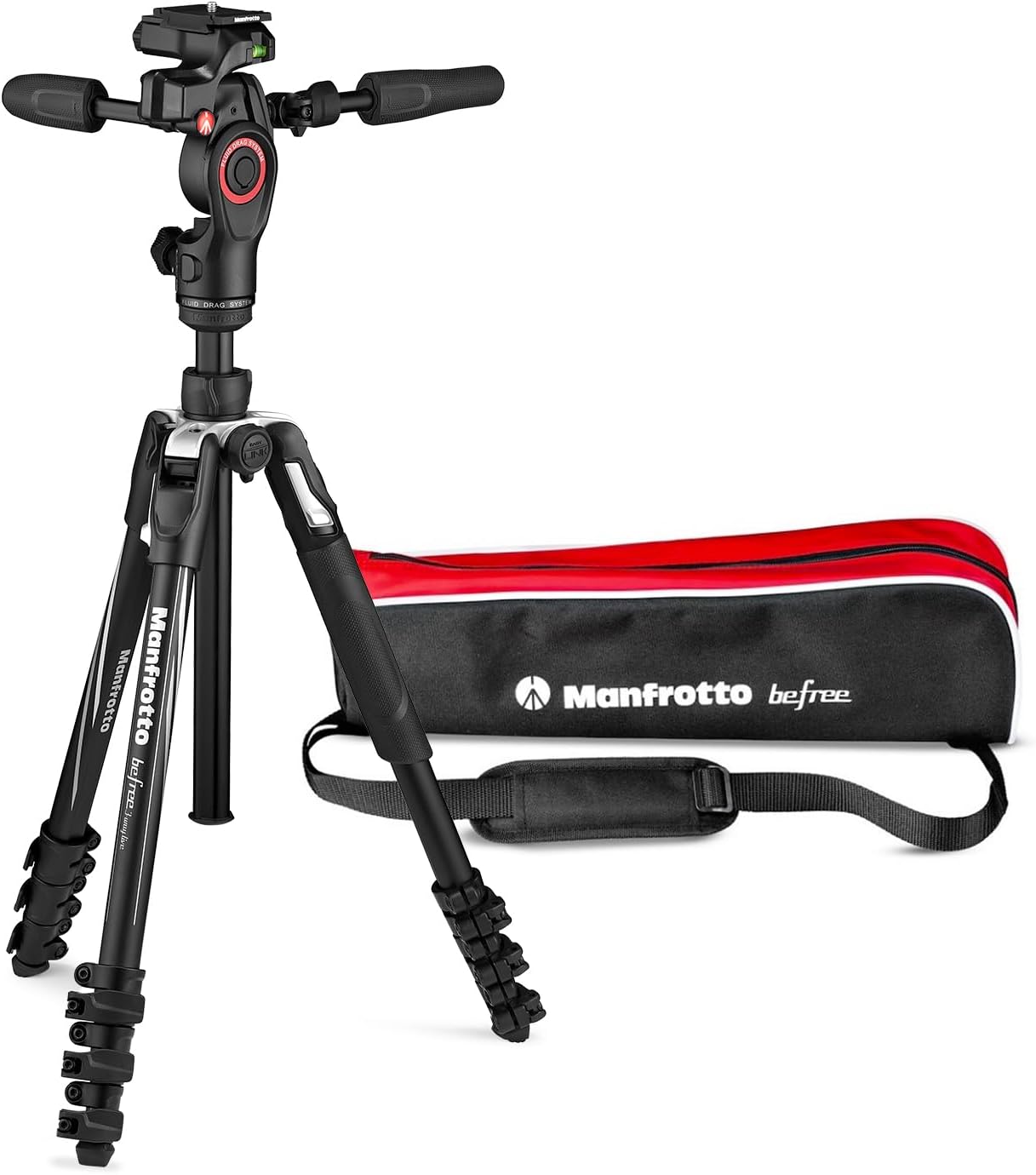 Detalle de Manfrotto Befree Advanced 3-Way Tripod Kit: Aluminium travel fluid head for cameras up to 6 kg