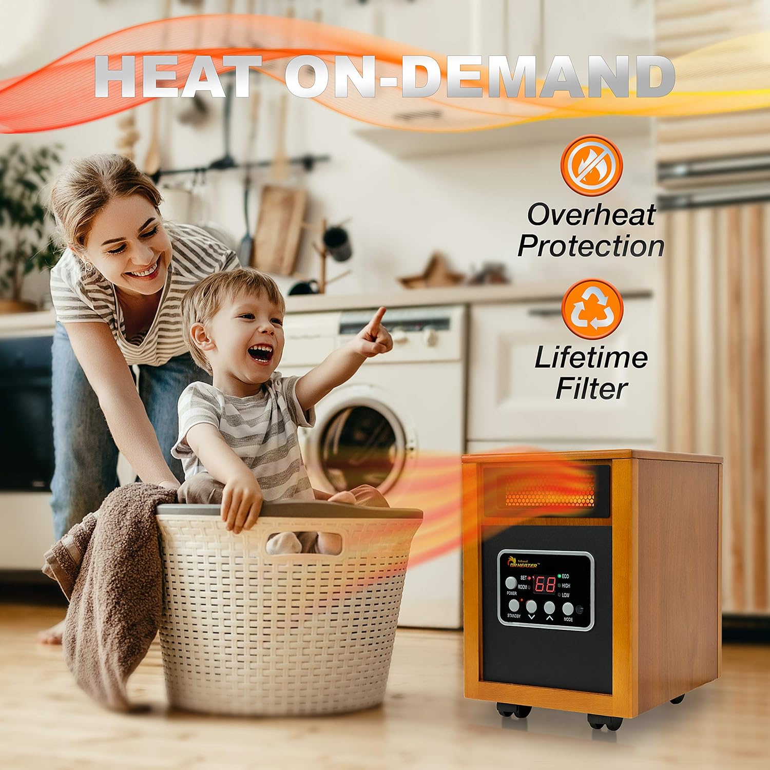 Detalle de DR. INFRARED HEATER Original 1500W Heater 🌡