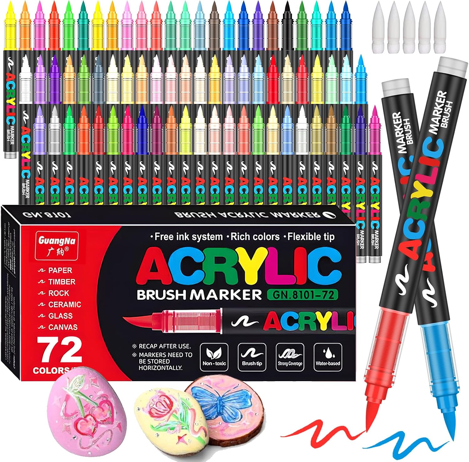 Detalle de Amamao Acrylic Paint Markers, 72 colours
