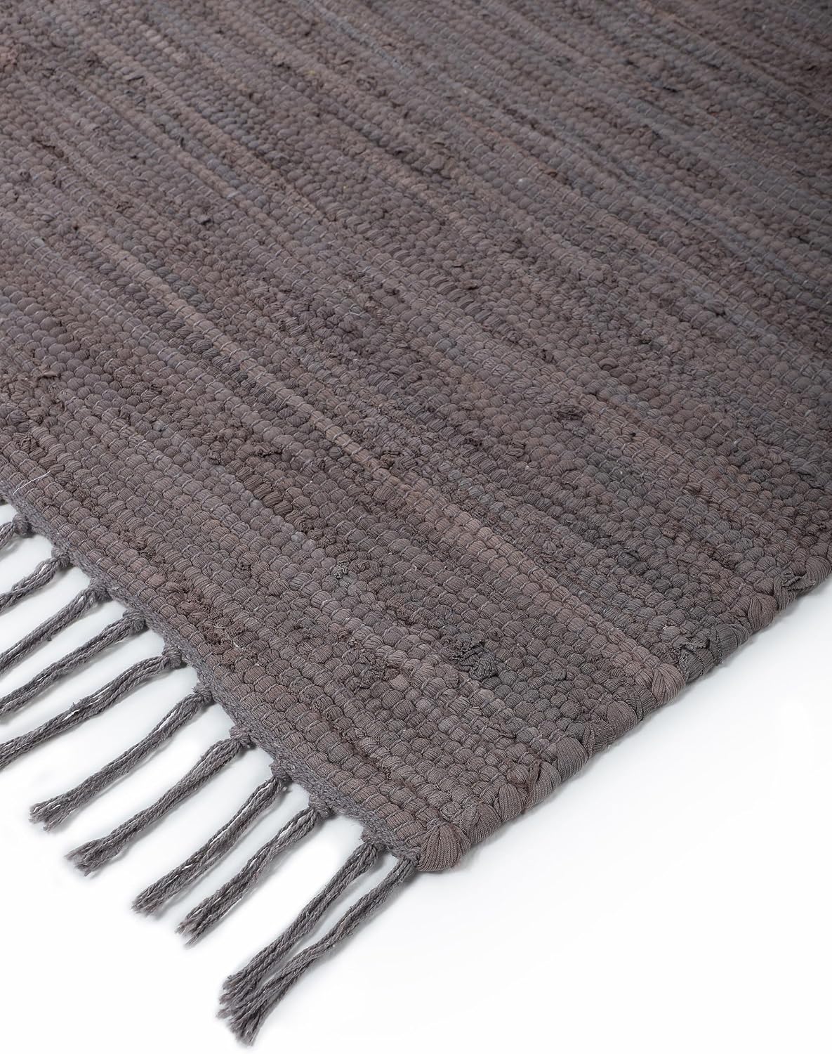 Thumbnail 6 de CarpetFine Alfombra Kilim Chindi Uni Malva 160x230 cm