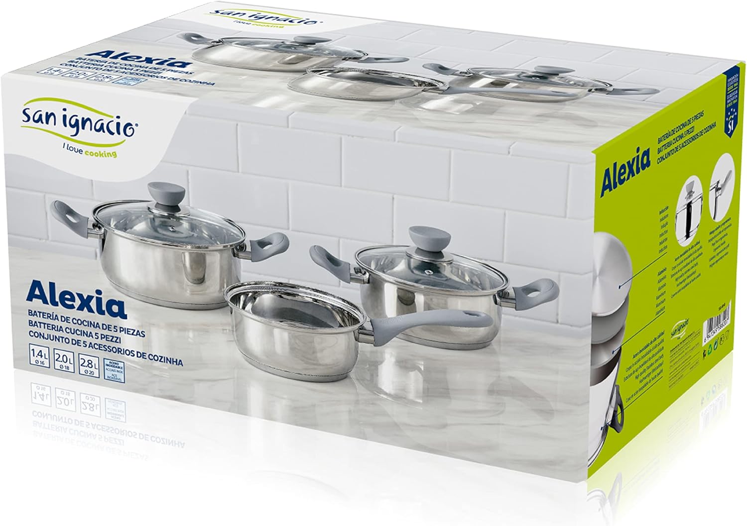 Thumbnail 7 de SAN IGNACIO Alexia 🥘 Batería de Cocina 5 Piezas, Acero Inoxidable
