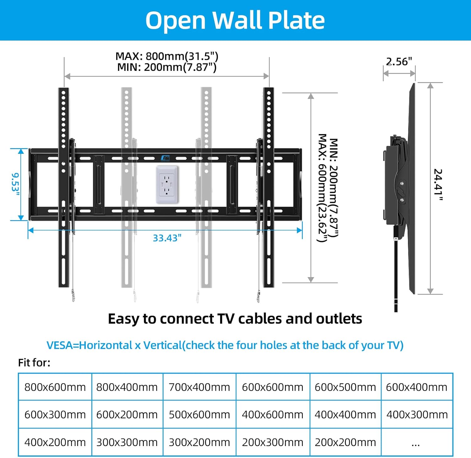 Thumbnail 4 de HOME VISION Heavy Duty Tilt TV Mount 200 lbs