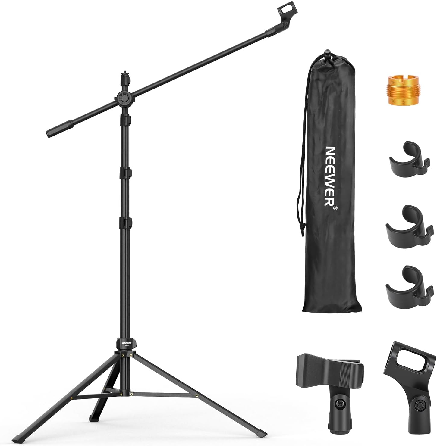 Detalle de NEEWER MS046 Floor Microphone Stand with Adjustable Boom Arm and Tripod Base