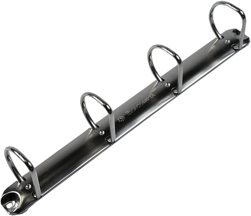 Detalle 2 de Exacompta 51843NE Classeur opaque rigide 4 anneaux D 40 mm, 32 x 28,5 cm, noir