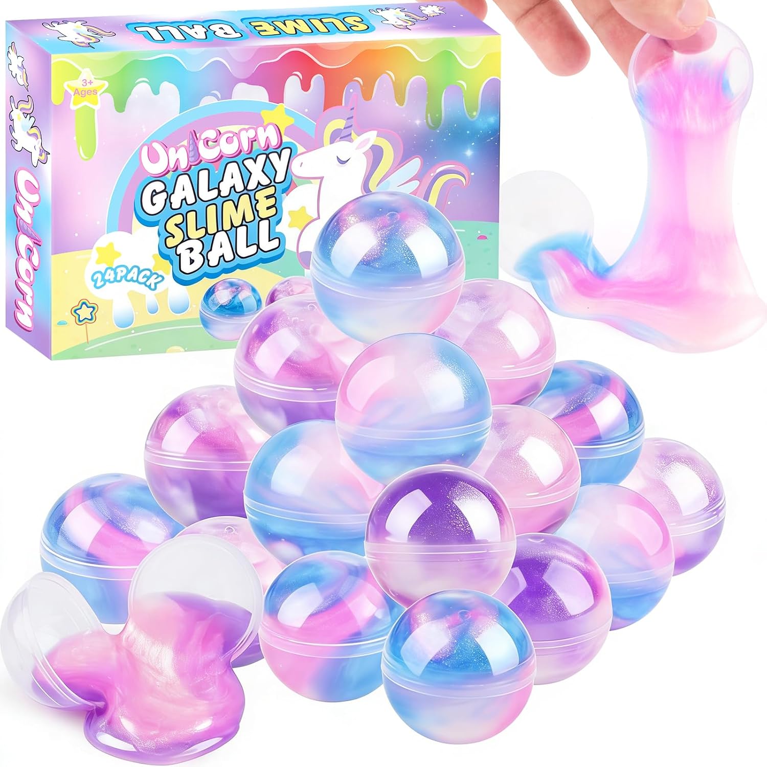 Thumbnail 6 de 32 Pack Galaxy Slime Ball slime party favours – super soft, stretchy and non-sticky