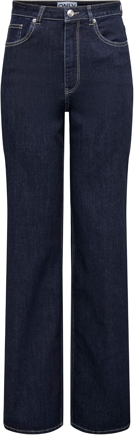 Detalle de ONLY Damen Jeans mit weitem Bein ONLJUICY-WAUW in hoher Taille