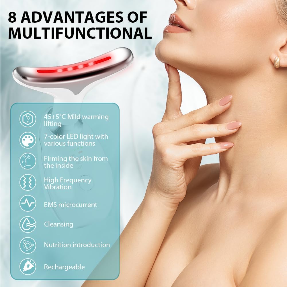 Detalle 2 de ACWOO Face Massager: Anti‑Aging Skin Tightening Device 7 Colour 45°C