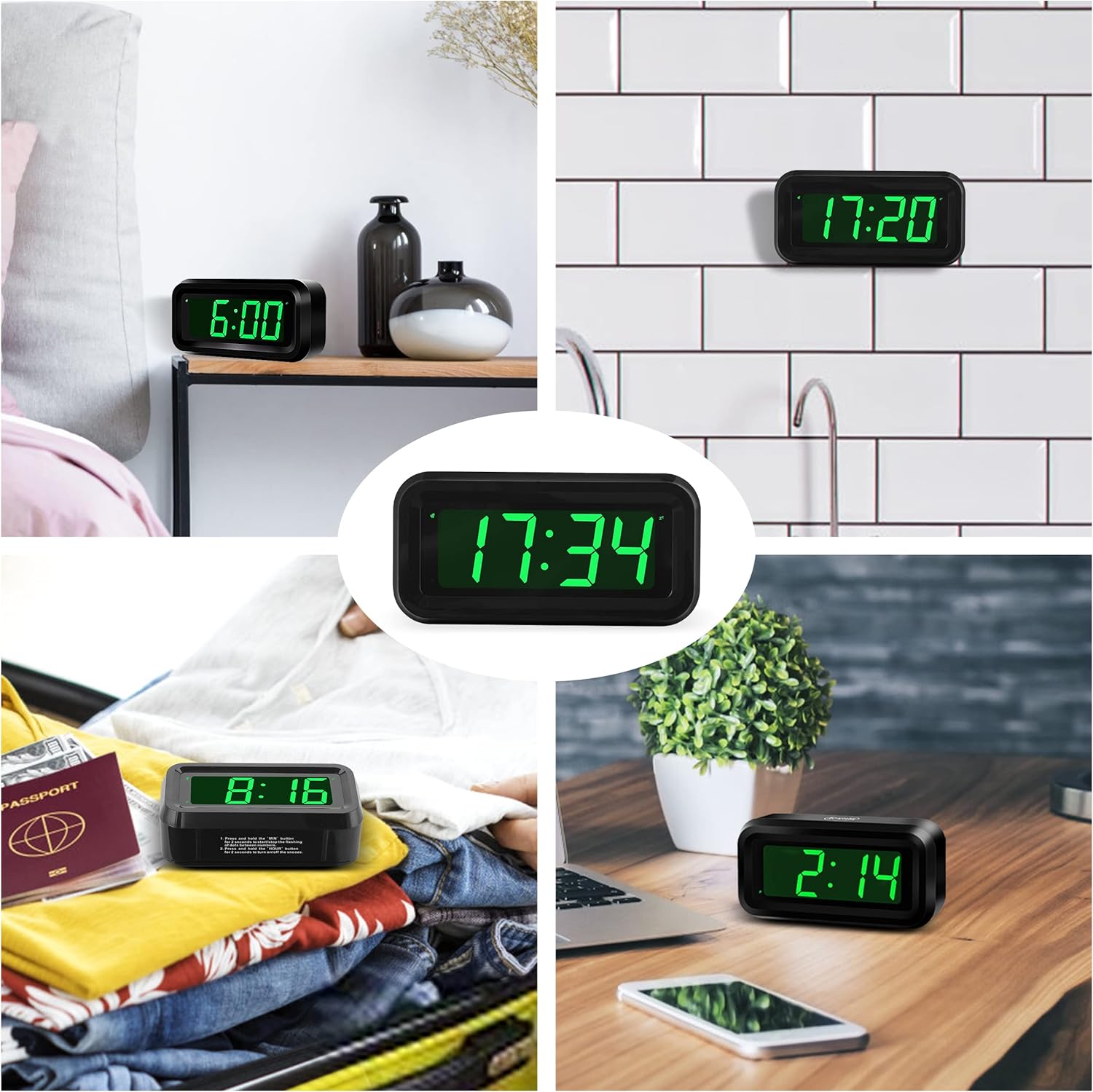 Thumbnail 6 de KWANWA Cordless Digital LED Alarm Clock