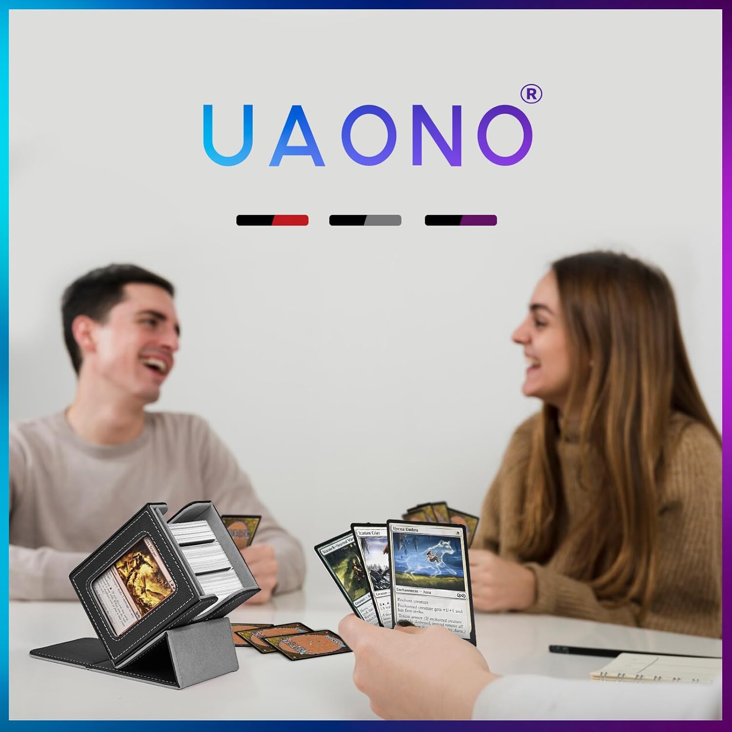 Thumbnail 5 de UAONO Magic Deck Box MTG Commander-Display 100+ Karten 2 Trennwände ⌚