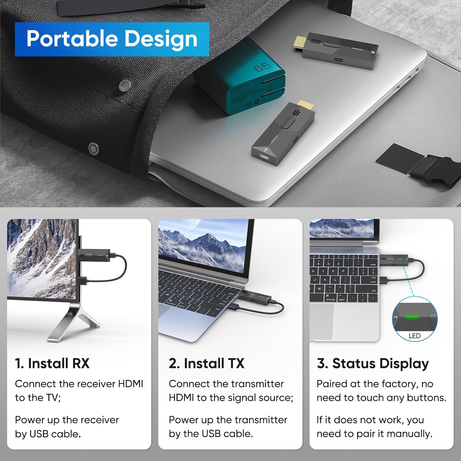 Thumbnail 1 de Wireless HDMI Extender 30 m 📺