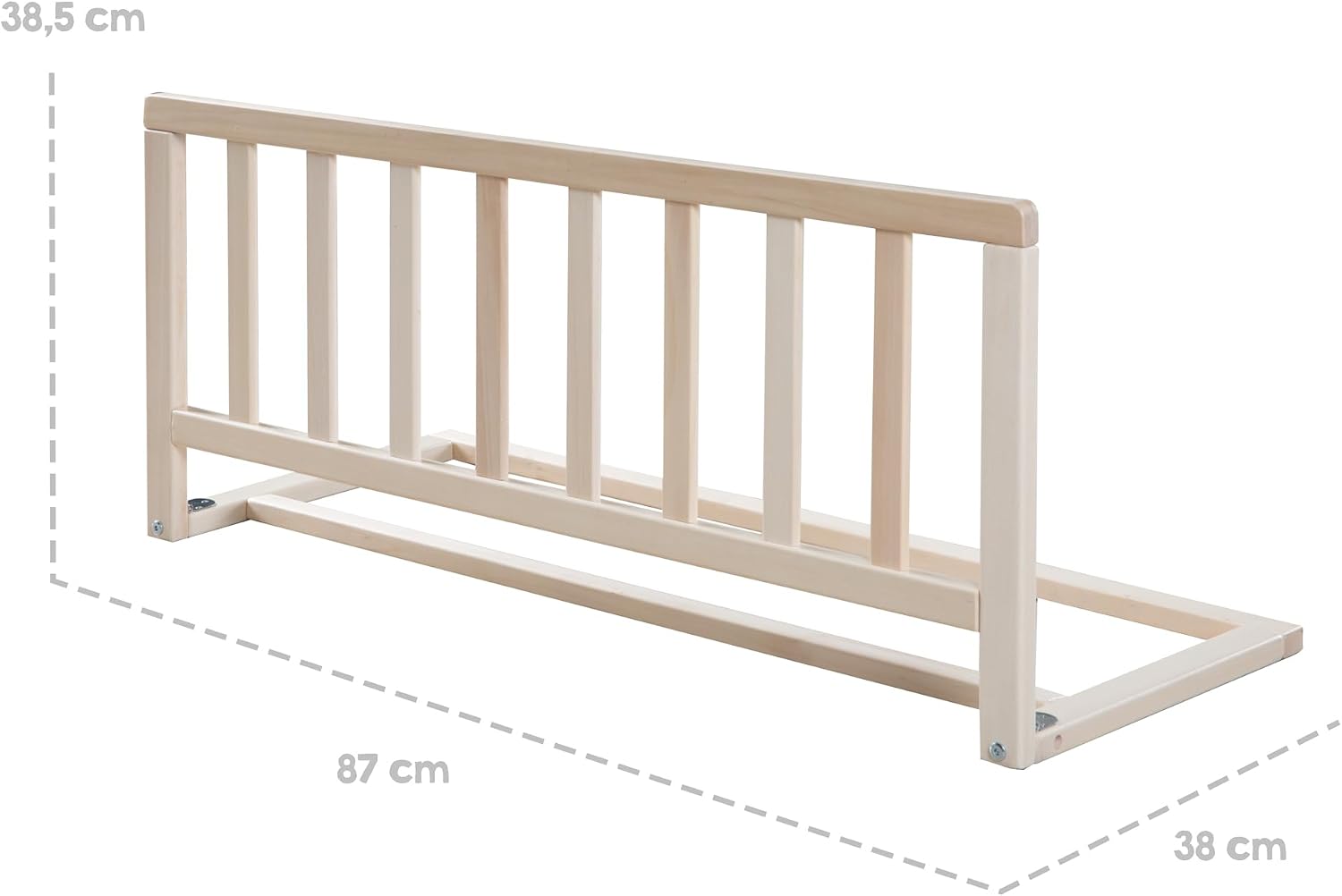 Detalle 1 de roba S71003690 sängskydd i massivt trä, 90 cm, 38 cm högt och fällbart