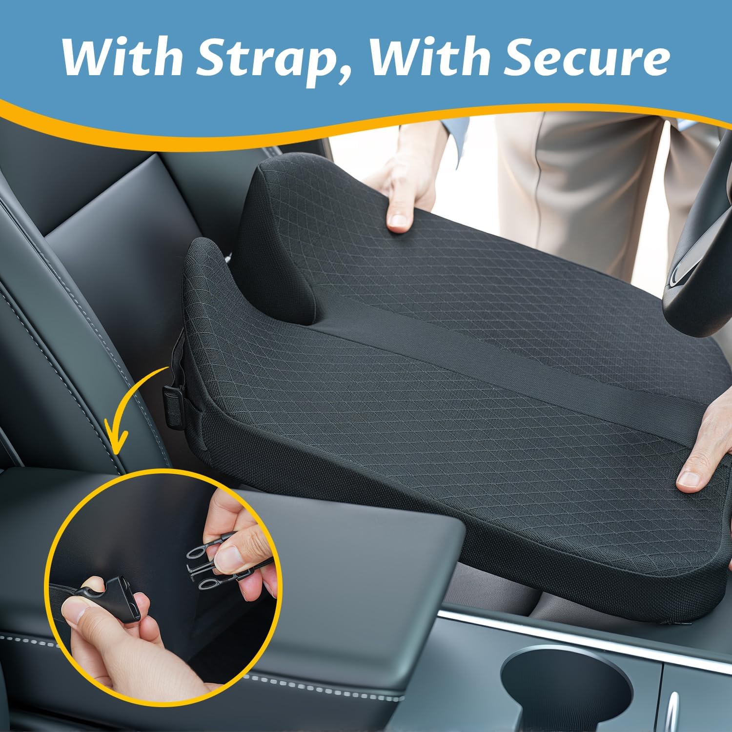 Detalle 2 de anzhixiu Heightening Truck Seat Cushion for Drivers