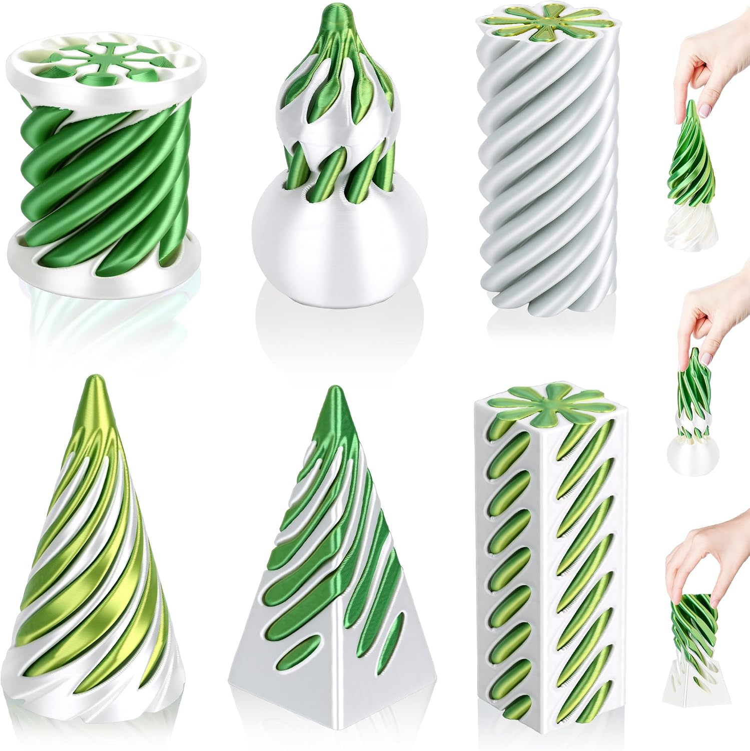 Detalle de meshcraft 3D-Printed Spiral Cone Fidget Toy Set, 6 Pieces, PLA