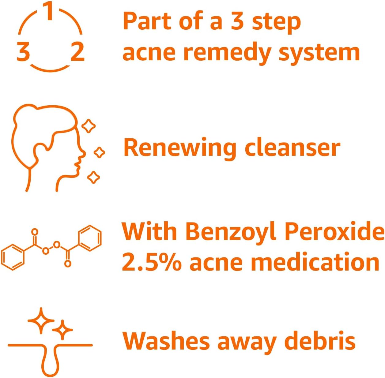 Thumbnail 2 de Amazon Basics 3-Step Acne Treatment Remedy System Cleanser (2.5% Benzoyl Peroxide) — 4 fl oz